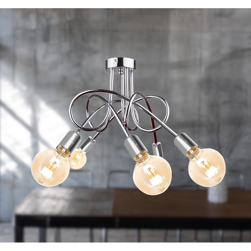 Keytesville 5 - Light Chandelier, Silver