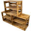 4 Pair Stackable Solid Wood Shoe Rack