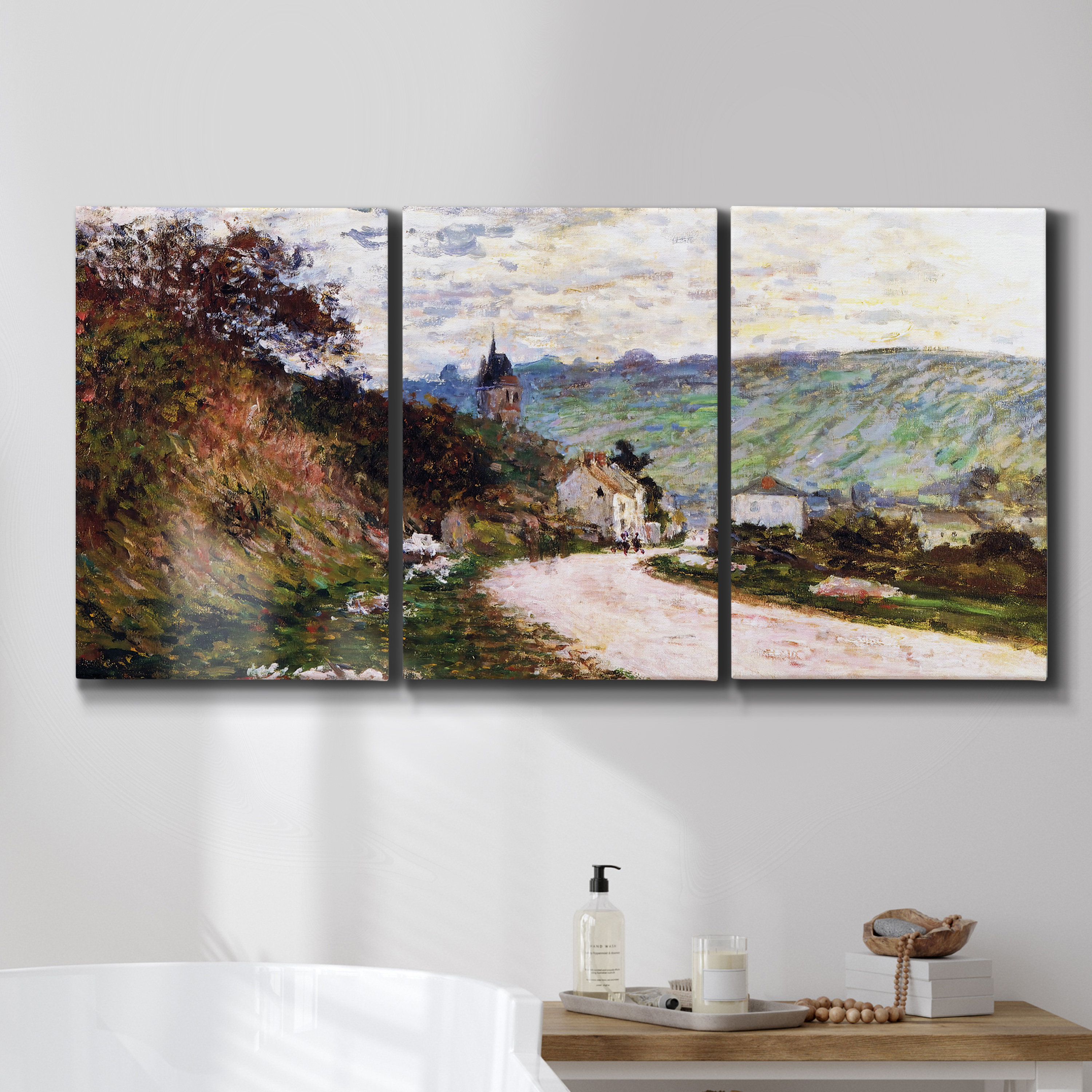 Millwood Pines Bennecourt,1887 Framed On Canvas 3 Pieces Print | Wayfair