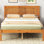 Platform Bed Frame Full With Headboard In Oak - Robust Wood Slat Support, No Need Box Spring Size And Spring,