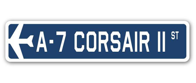 Plaque de rue militaire Armas A-7 Corsair Ii Air Force, H 6 po x l 24 po x P 1 po