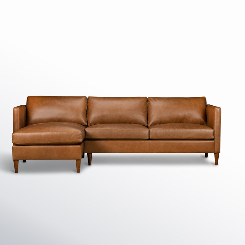 Clifford 2-Piece Genuine Leather Sectional with Sinuous Springs, Stallone Aztec Sunrise Genuine Leather, Left Hand Facing