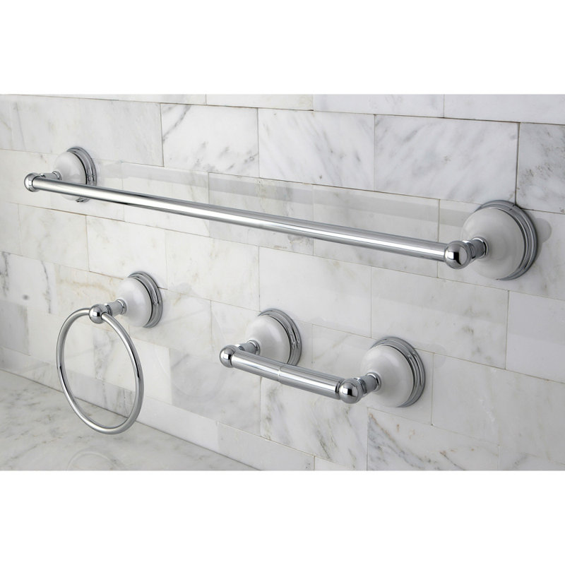 Ensemble de quincaillerie de salle de bain 3 pièces Kingston, Chrome poli