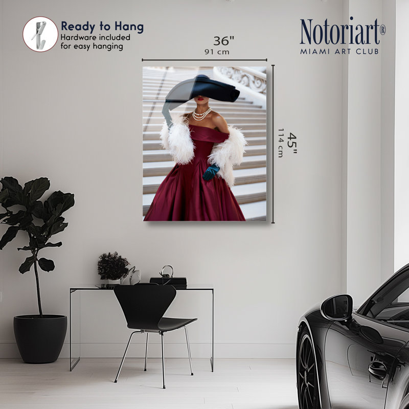 Décoration murale Bride Glamour II, impression acrylique par Notoriart, prêt à accrocher, 36 x 45, H 45 po x l 36 po