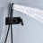 Bathroom Shower System Matte Black - Brass, Handheld With Focused Spray And Rain Wall Mounted 10 Inch Head Hand For Bath