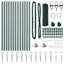 Vidaxl Fence With Posts -Coated Steel-116797901-116797902