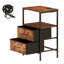 40cm W Metal Bedside Table