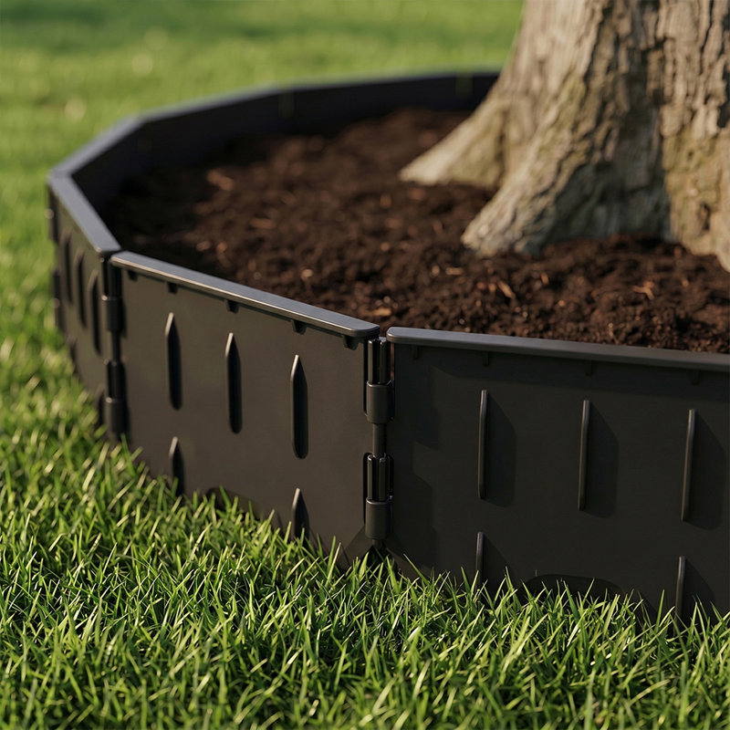 13 cm H x 15.5 cm W Plastic Lawn Edging Fencing with 178 Panel(s) Included