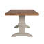 Ensemble de salle à manger Sloan 78 po en bois massif fini chêne avec chaises à dossier à fuseaux - 6 pièces, table, chaises et banc à piètement blanc antique-1518945080-1518945086