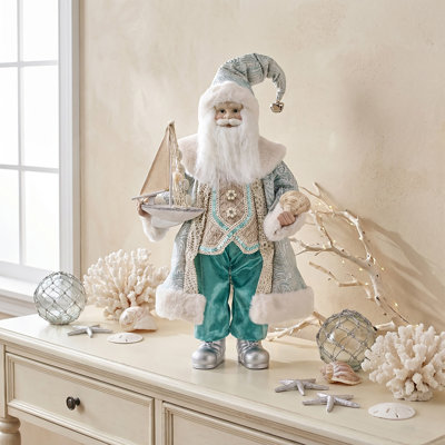 19" Coastal Santa With Sailboat
