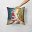 Coussin décoratif Borzoi and Santa Claus-101410304
