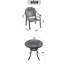 Ensemble de 3 meubles de patio en aluminium coulé avec coussins rouges-712866252
