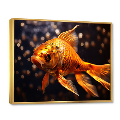 «Yellow Kois Fish Golden Majesty II», reproduction sur toile