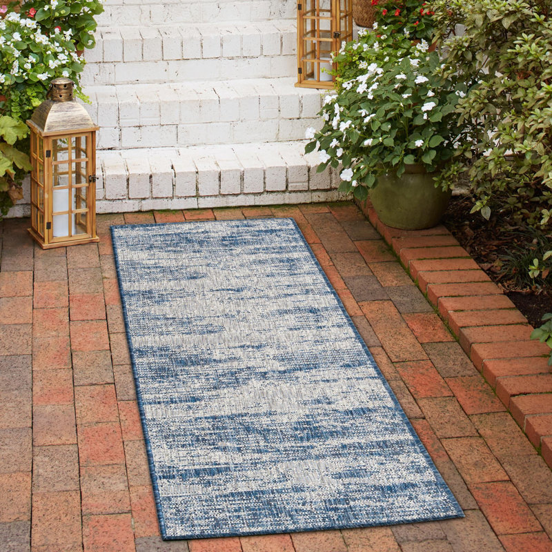 Tapis intérieur / extérieur moderne Penson, Tapis de couloir 2 pi 7 po x 10 pi