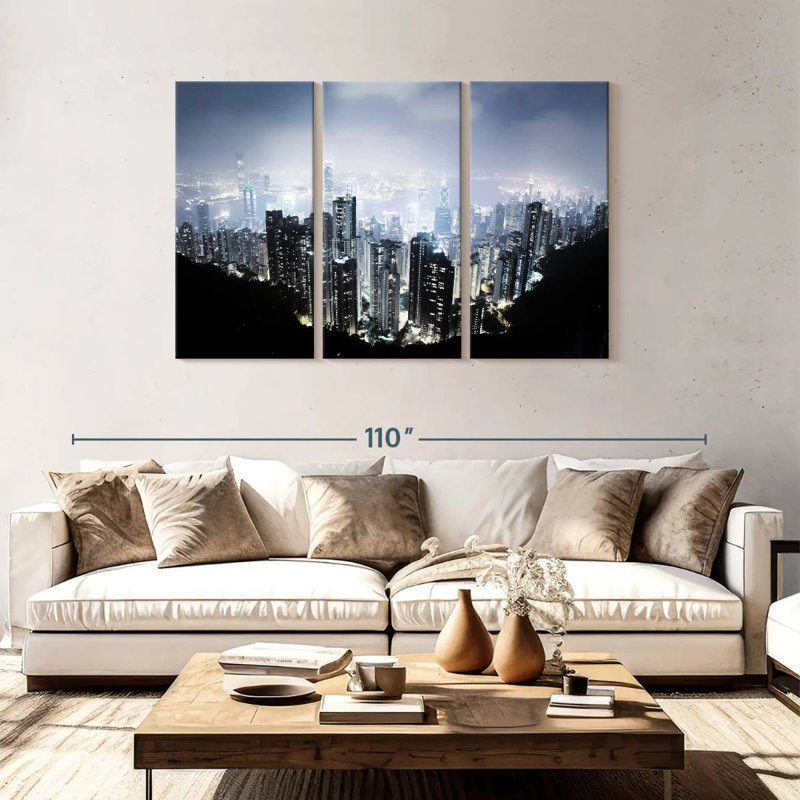 Sebbie Hong Kong Night View, 48" H x 74" W
