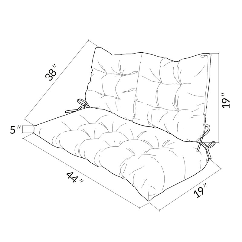 Outdoor 5'' Seat / Back Cushion, Light Beige