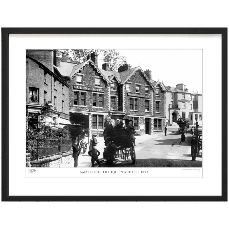 Ambleside, The Queen's Hotel 1892 by Francis Frith - Single Picture Frame Print, 60cm H x 80cm W x 2.3cm D