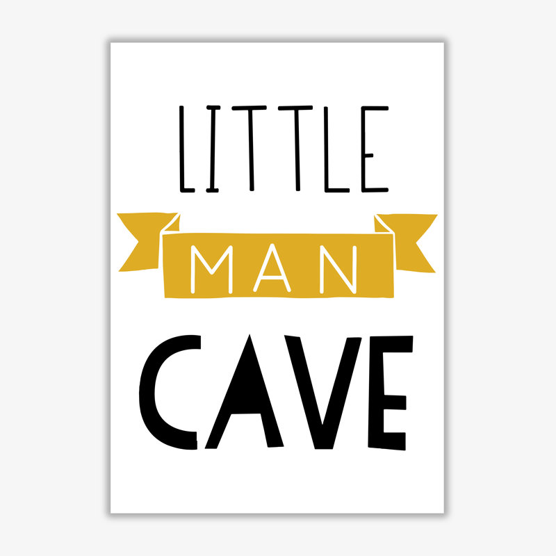 Little Man Cave Banner - Print, No Frame, 30 cm H x 21 cm W x 1 cm D