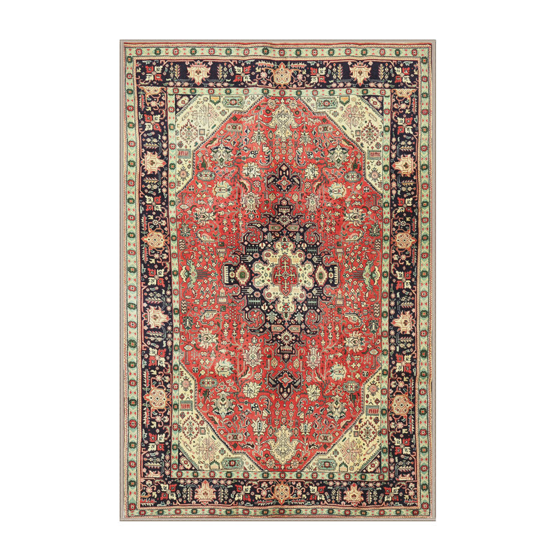 Tapis de style oriental rouge, Rectangle 2 pi x 3 pi