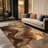 Brown Gold Marble carpet-easy to clean, machine-washable, soft and comfortable; suitable for door mats, kitchens, living rooms, bedrooms, corridors, and laundry areas. Easy to clean, durable carpet for home decoration.-155720092