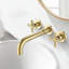 Wall Mounted Faucet Bathroom Sink - Gold Finish, Pop-Up Drainage System, Easy Water Control For Temperature Control, Drain Mechanism, Stainless Steel Finish-121638415