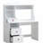 White double-drawer writing desk