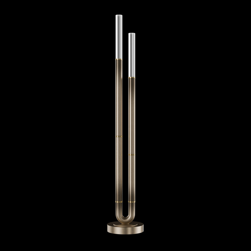 Lampe sur pied H 71,5 po Antonia, Ombre Bronze/Laiton