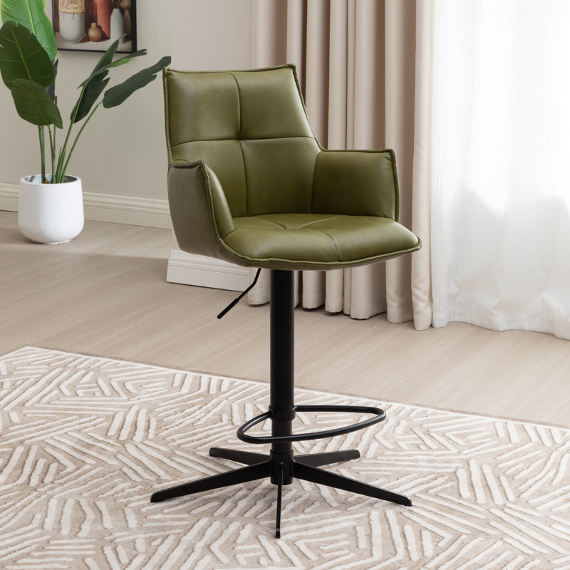 PU Bar Stool, Green
