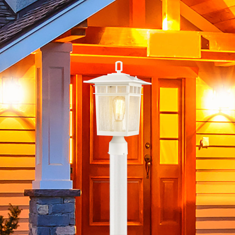 Tête de lanterne câblée 1 lumière, Blanc, H 16,14 po x l 9 po x P 9 po