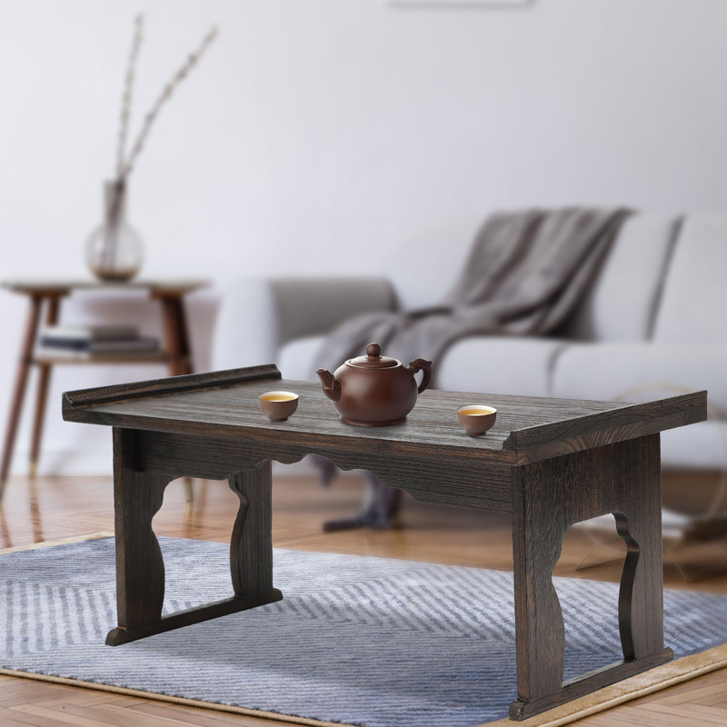 Table-plateau classique en bois de style antique Xaire avec pieds pliables