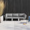 Ensemble de canapé modulaire d'extérieur en aluminium 3 pièces Riverside par Modway