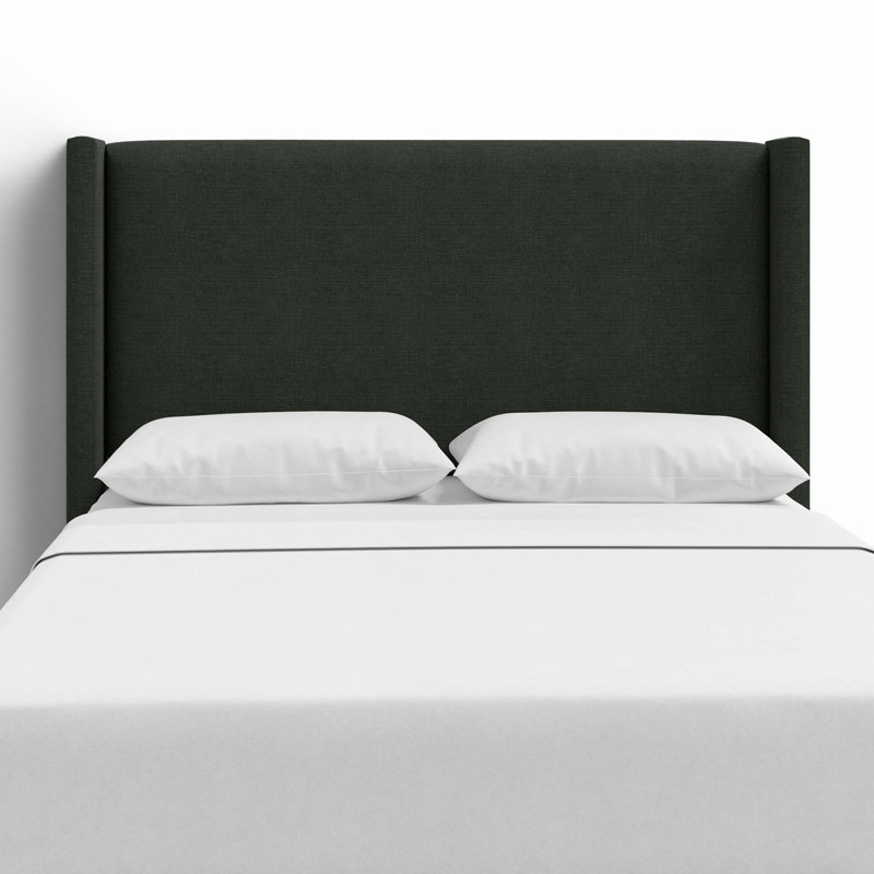 Hanson Upholstered Headboard, Full, Classic Black Linen