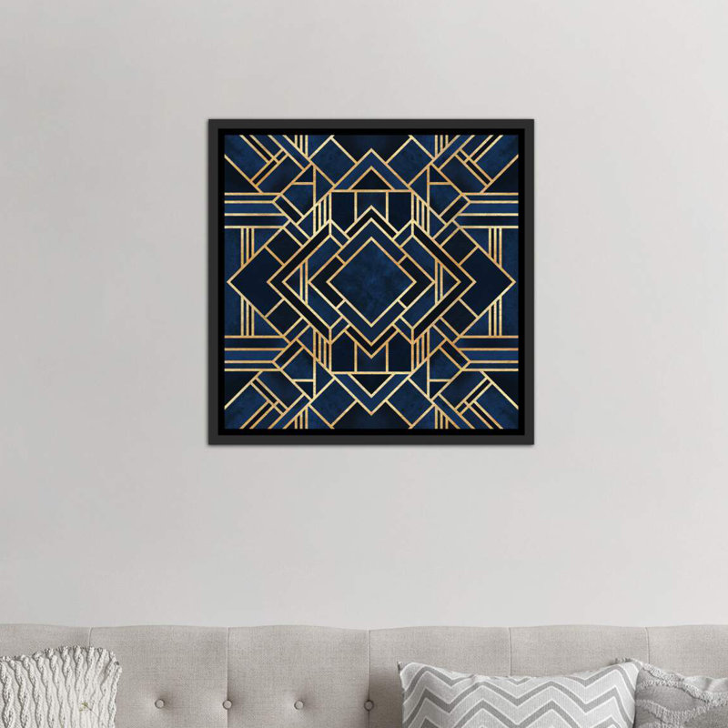 Art déco III par Elisabeth Fredriksson - Impression sur toile tendue sur châssis, H 26 po x l 26 po x P 1,5 po