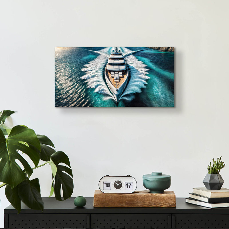  «Make Waves In The World» par Rey Klimt, art mural en verre acrylique, 24 po x 12 po