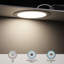 Luminaire encastré ultra-mince à DEL de 18 W et 8 pouces avec J-Box, 4000K, panneau de lumière mince à intensité variable-110811206