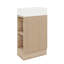 Meuble-lavabo de 18,6 po avec lavabo - armoire avec tablette double couche, porte-papier hygiénique, porte à fermeture en douceur silencieuse et option de montage gauche / droite-22945052