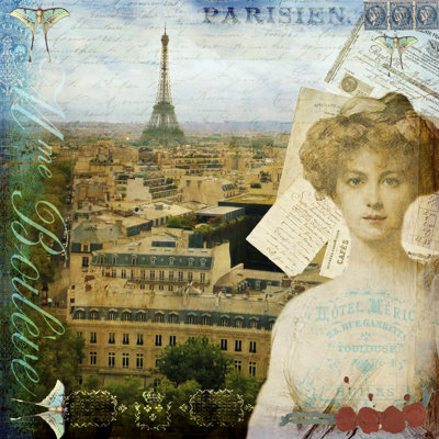 Eiffel Romance II - Wrapped Canvas Print