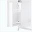 Meuble-lavabo de salle de bain blanc 58 po seulement, armoire de rangement autoportante avec 3 tiroirs à fermeture douce et 4 portes, 2 tablettes à double couche, pieds en bois massif, pour la salle de bain
