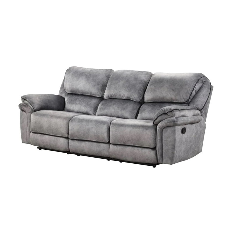 92" W Transitional Sofa, Gray