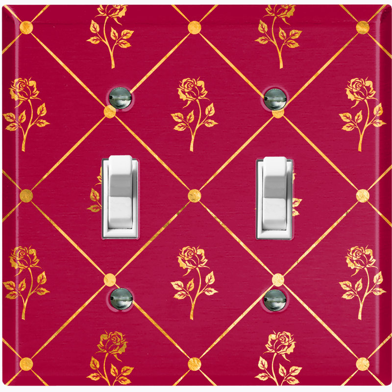 Patterned 2 - Gang Toggle Light Switch Standard Wall Plate