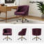 Chaise de travail en velours Doreen-1230664780