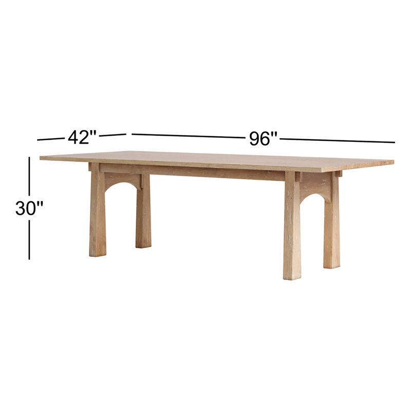 Clanton Pine Wood Dining Table