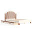 Lit plateforme double avec rangement sous le lit et tête de lit arrondie-133401010