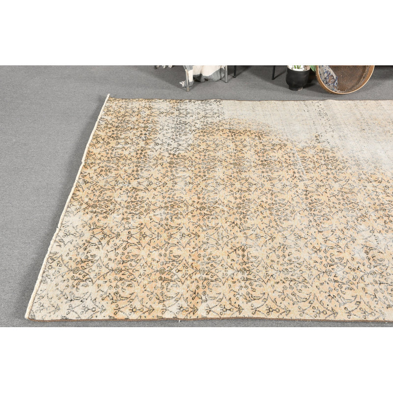 Tapis turc rétro fait à la main avec un design bohémien pour la décoration de plancher de salon noir / blanc