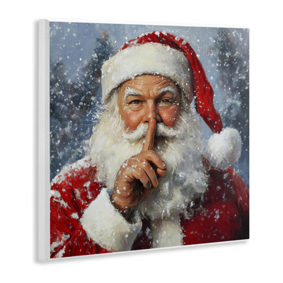 Plaque murale Secret Santa Shh, design par Petal Prints Design