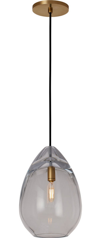 Alina Accent Pendant, 156.5" H x 8.5" W x 8.5" D, Hand Rubbed Antique Brass, No Lamp