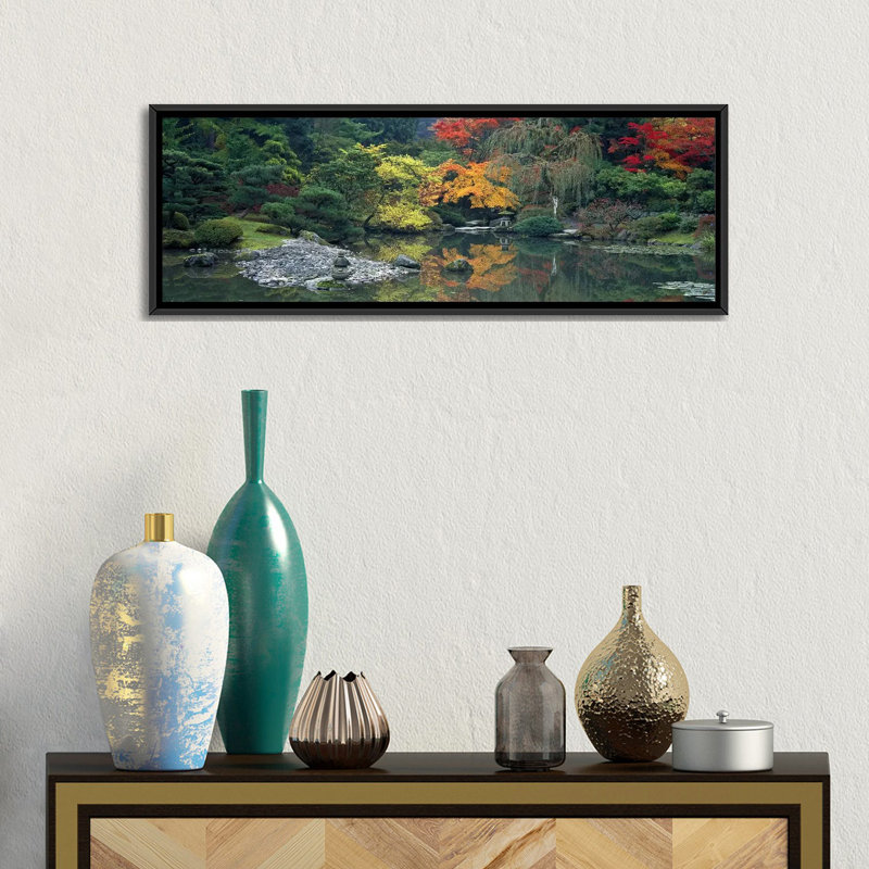 «Panoramic The Japanese Garden Seattle, Washington», reproduction de photo sur toile tendue, H 24 po x l 72 po x P 1,5 po