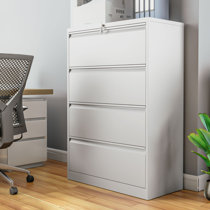 Jakaia 4-Drawer Lateral Filing Cabinet Latitude Run Color: White