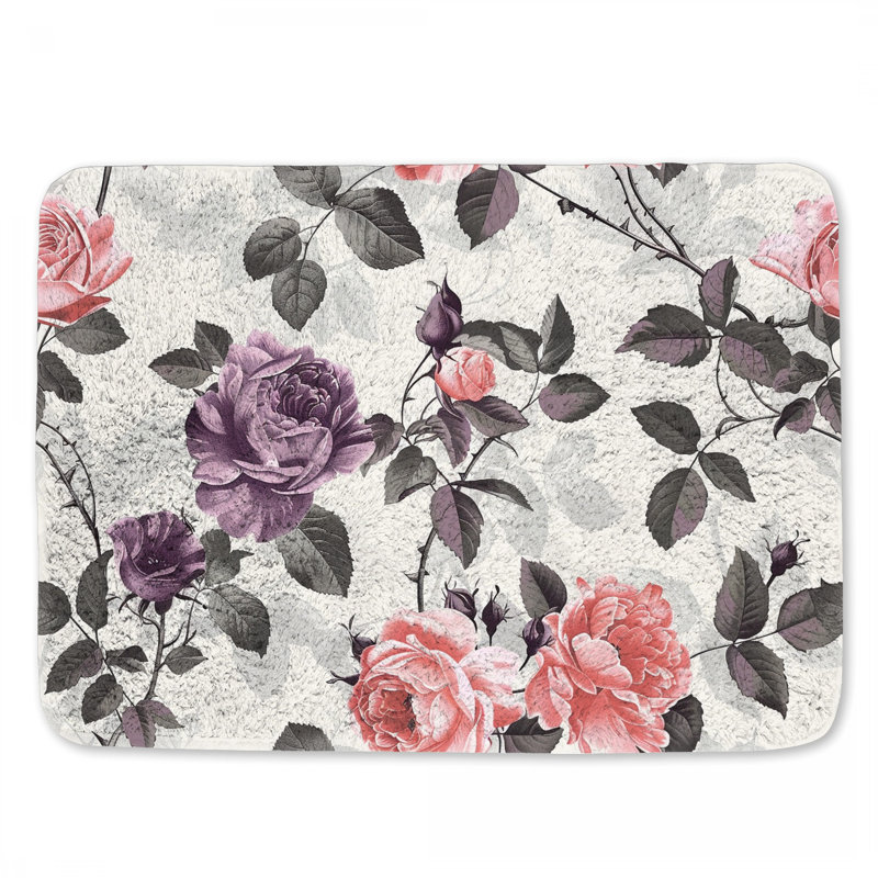 Tapis de bain en microfibre / microsuède Vernen, L 21 po x L 34 po
