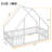 WoodNest House-Shaped Floor Bed with Guardrails-115684343-115684341